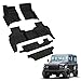 LASFIT Floor Mats & Trunk Mat for Land Rover Defender 110 2020-2025, TPE All Weather Custom Fit Floor Liner for Defender 110 7-Seater Full Set Car Mats and Cargo Liner, Black