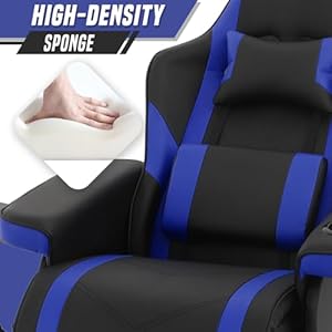 Gaming Recliner, Video Game Chair, Single Sofa Chair, Leather Recliner Chair with Cup Holder, Lumbar Support, Adjustable Footrest, Padded Cushion Backrest, Gaming Couch for Adults Gaming Recliner Video Game Chair Single Sofa Chair Leather Recliner Chair with Cup Holder Lumbar Support Adjustable Footrest Padded Cushion Backrest Gaming Couch for Adults