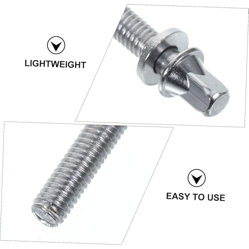 Accesorios esenciales para batería: 2 tornillos de tensión para aros de tambor, acero inoxidable, 44,5 mm miniatura 3