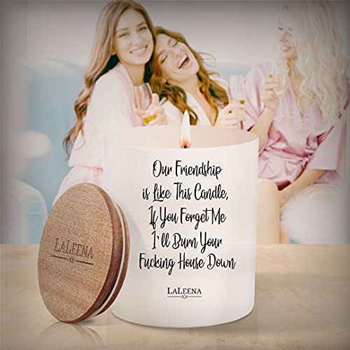Laleena Friendship Candle Presents For Friends - Scented Candle - Funny Gifts For Home - Birthday Presents For Friends. Large 14 Oz, Jasmine Scent #TOP3