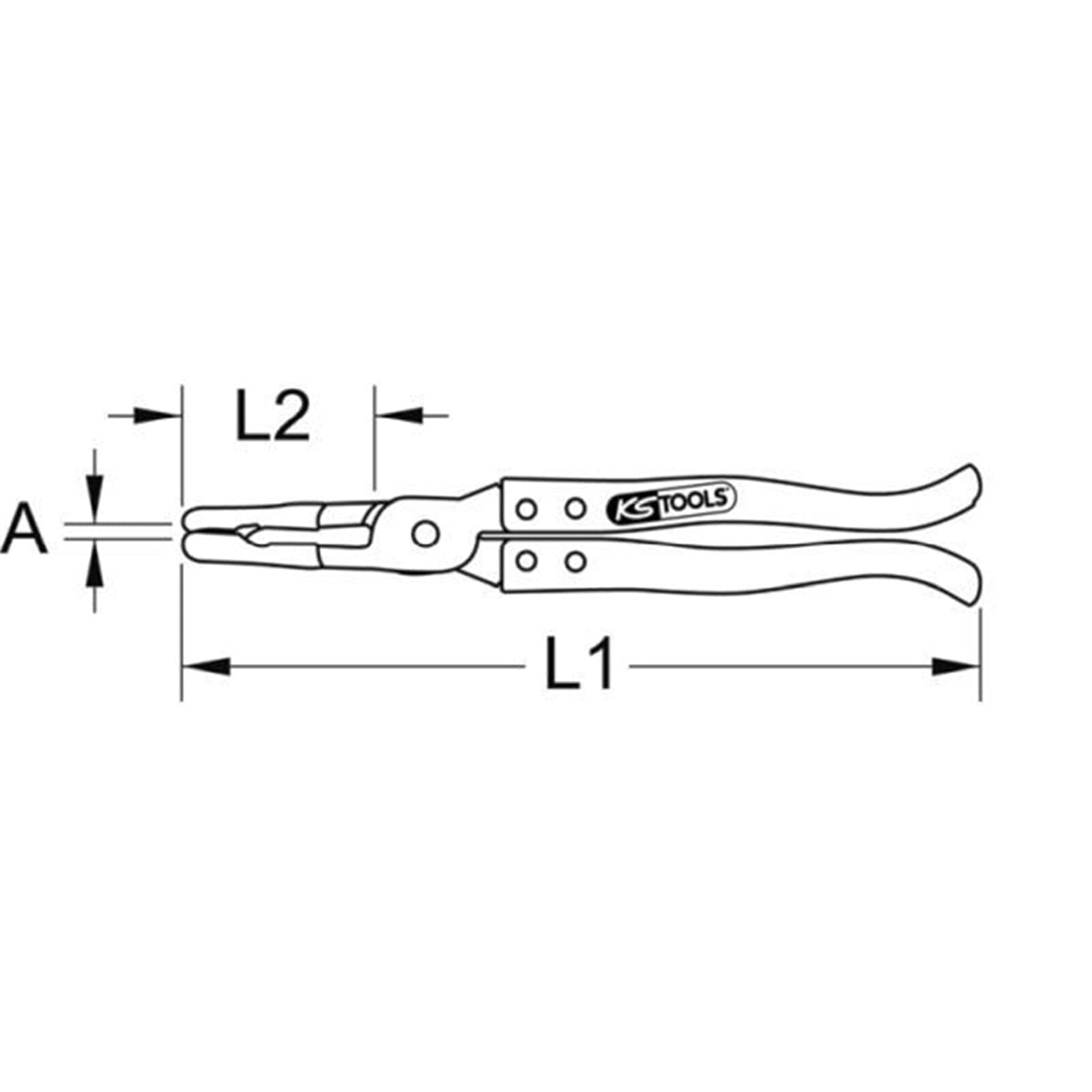 KS Tools 115.1061 Pince pour les joints d'étanchéité de tiges de soupapes