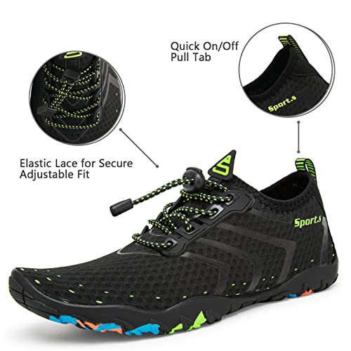 Image of WateLves Water Shoes Mens Womens Barefoot Beach Swim Shoes Quick-Dry Aqua Socks Pool Shoes for Surf Yoga Water Aerobics