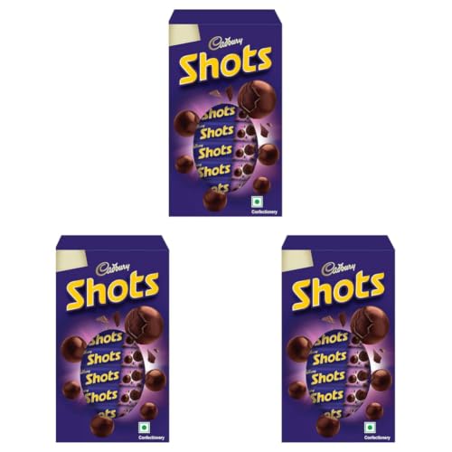 Image of Cadbury Dairy Milk Shots Chocolate Balls Carton Pack, 185.6 g /208.8 gram (Weight may vary) (Pack of 3)