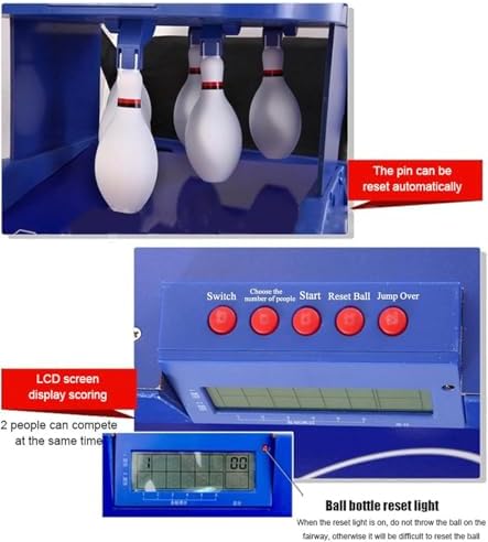 Electric Bowling Machine for Kids & Adults - Automatic Reset, LED Scoreboard, Lighting Effects, Simulation Sound, Fun Indoor Game for Family Entertainment, 3.5M Length