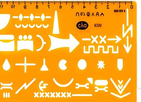 Miniatura 5 de Gotical NATO Military Map Reading Templates Flexible Plastic Soldier Outdoor Map Reading (Pack of 1 - NATO Standard Graph)