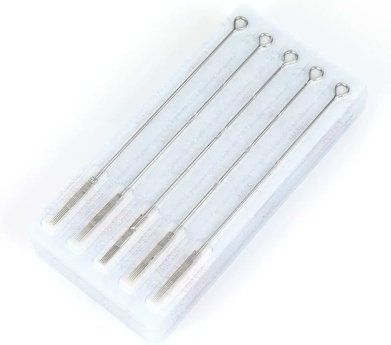 150PCS使い捨て伝統的タトゥー針、0.30MM RLクローズドラウンドニードルカッティングニードル(1005RL)