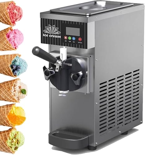 Maszyna do lodów Soft Serve, 3,5 l z systemem chłodzenia powietrzem i wyświetlaczem LED, idealna do barów, kawiarni, restauracji i lodziarni