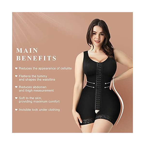 FeelinGirl-Shapewear-for-Tummy-Control-Body-Shaper-Seamless-Butt-Lifter-High-Waist-Plus-Size-Bodysuits FeelinGirl Shapewear for Tummy Control Faja Plus Size Butt Lifter Body Shaper Bodysuits for Women Black L