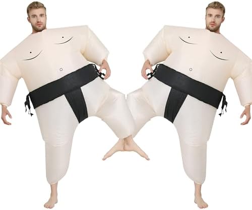 FXICH Sumo Wrestler Costume Inflatable Adults, Halloween Karneval Fasching Party Blow-Up Dress (Lustige Kostüme, Aufblasbare Spaßkostüm) 150-190cm