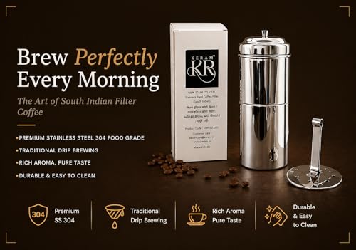 Image of South indian filter coffee maker indian style 5.1 oz (150 ml)