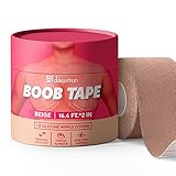 Breathable Boob Tape with 2 Reusable Nipple Covers – Self Adhesive Breast Lift Tape with Push Up...