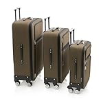 Generisch Kofferset 3-teilig – Trolley Set mit 4 Rollen & Zahlenschloss | Weichschalenkoffer in...