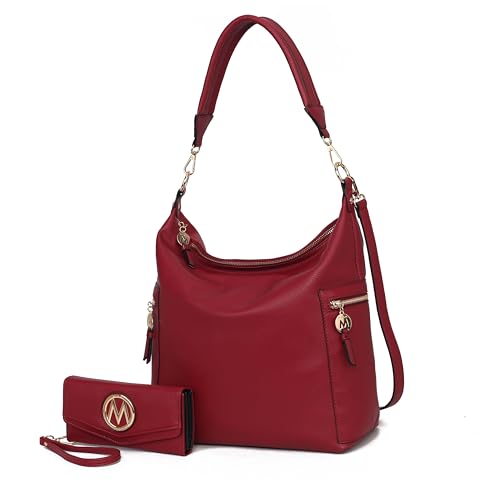 Image of MKF Collection Hobo Bag & Wristlet Wallet for Women, Vegan Leather Shoulder Handbag Messenger Purse Bag by Mia K