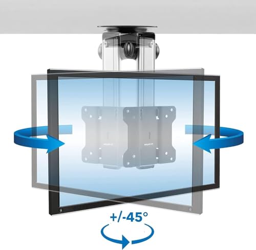 Support mural pour téléviseur pliable 0-90° pivotant et inclinable - 6