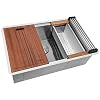 Ruvati 32 inch Workstation Ledge Undermount 16 Gauge Stainless Steel Kitchen Sink Single Bowl RVH8300