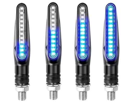 Luces traseras de motocicleta con señales de giro y luz de freno intermitente DRL
