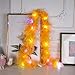 Larryhot Orange Light Up Boa - 2Yards 75g Colorful 20 LED Lights Boas for Party, Wedding, Halloween Costume, Christmas Tree and Home Decoration (Orange)
