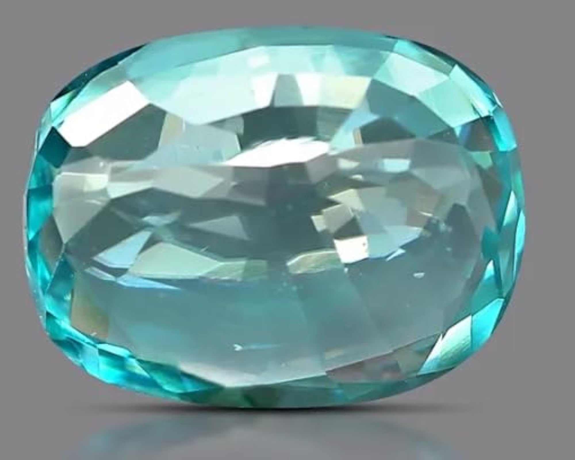 Original Certified Blue Zircon Stone, 7 Carat