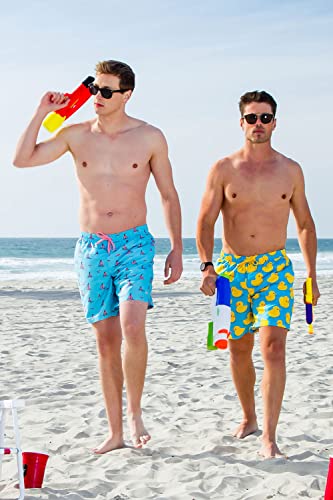 Tipsy Elves Men's Swim Trunks 7 Inch Inseam Classic Fit with Mesh Liner - Quick-Dry Funny Swimwear Bathing Suit4