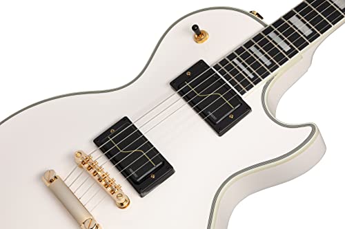 Epiphone Matt Heafy Les Paul Custom Origins Bone White – Guitare Électrique Signature - Les Beatles, Paul McCartney, John Lennon, RIngo Starr, George Harrison Epiphone Matt Heafy Les Paul Custom Origins Bone White - Guitare Électrique Signature – Image 4