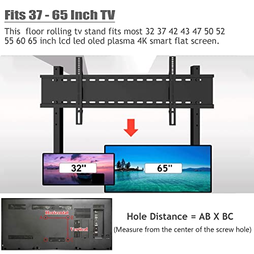 Soporte rodante ajustable para TV 32-65 pulg miniatura 4