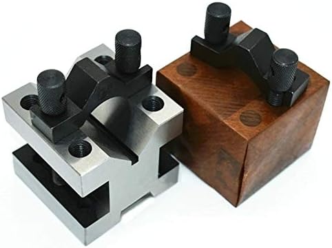 2Pcs V-Blocks and Clamping Set Centering Clamping Tools 35x35x30mm