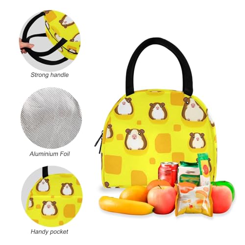 Backpack Lunch Bag Set Cute Mouse Pattern Print, Big Storage Travel Backpacks with Insulated Lunch Box for Office Hiking Picnic4