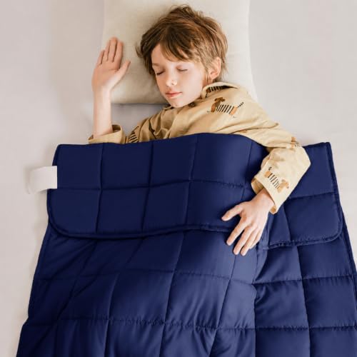 Topcee Weighted Blanket (7 lbs, 40" x 60") Cooling Throw Heavy Blanket for Sleeping Apply to 60-90 lbs, Soft Thick Breathable Blanket with Glass Bead, Easy Care by Topcee - Used condition - Image 2