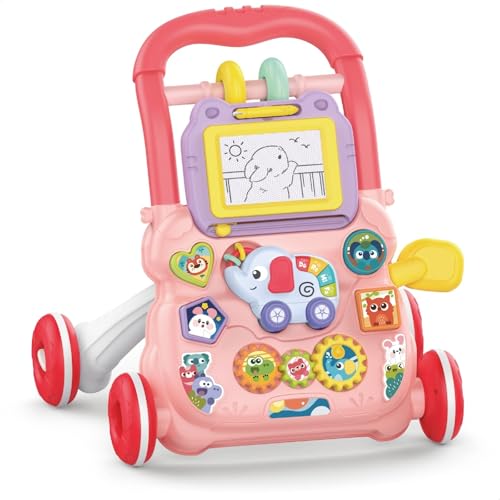 Andador Infantil de Empurrar Didático para Bebê Teclado Musical Lousa Mágica Brinquedo Edu... Andador Infantil de Empurrar Didático para Bebê Teclado Musical Lousa Mágica Brinquedo Edu...