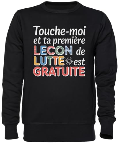 Sweat-shirt de lutte noir idéal pour vos sorties urbaines décontractées