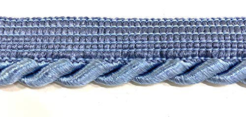 Large Twisted Cord w/ Lip Piping Trimming - 6 Yards - Many Colors! (Antique Blue)