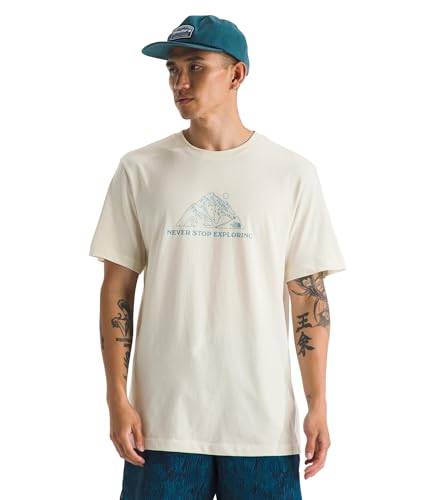 THE NORTH FACE Men's Evolution Mtn Base Short-sleeve Tee | Cotton Shirt With a Graphic Design, Set in Sleeves, Ribbed Collar