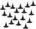 SATINIOR Witch Hat Halloween Costume Witch Hat Black Hanging Witch Hat with Hanging Rope Accessory and Transparent Seamless Hooks (24 Pieces)