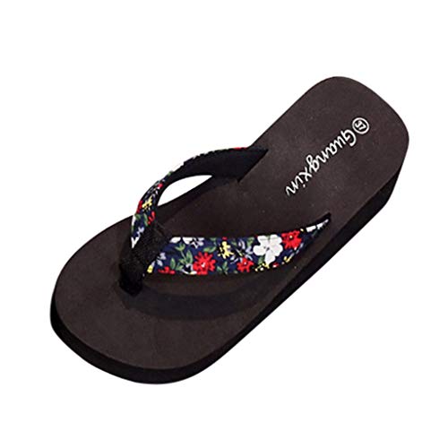 Luckycat Chanclas Zapatillas de Playa de tacón Alto Beach Sandalias de Mujer...