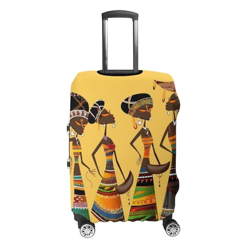 Creative African Culture Luggage Cover, Washable Elastic Suitcase Cover Protector Fit 18-32 Inch Luggage4
