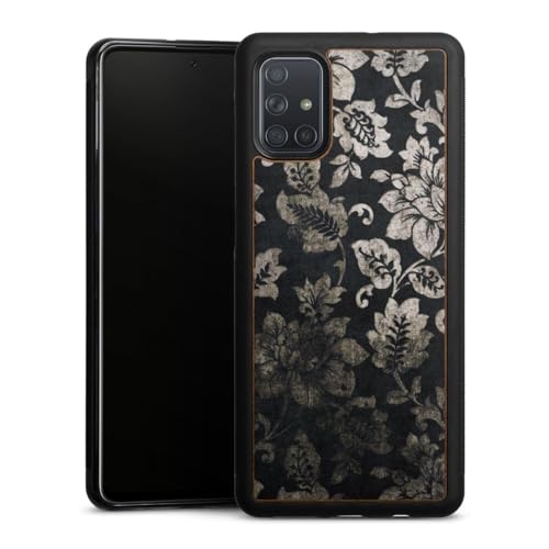 Coque en bois Samsung Galaxy A71 anti rayures DeinDesign fleur veritable pour eviter les chocs