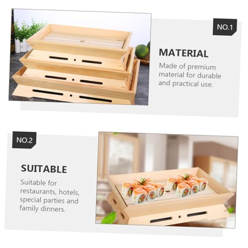 Plato Japonés de Sushi de Madera IMIKEYA Beige miniatura 7