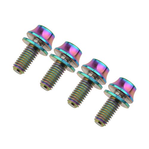 Image of Titanium M5x12mm with Washer Bicycle Water Bottle Cage Bolt 4 Pack