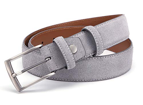 Thick Suede Genuine Leather Belt – Casual to Dress, Soft Texture4