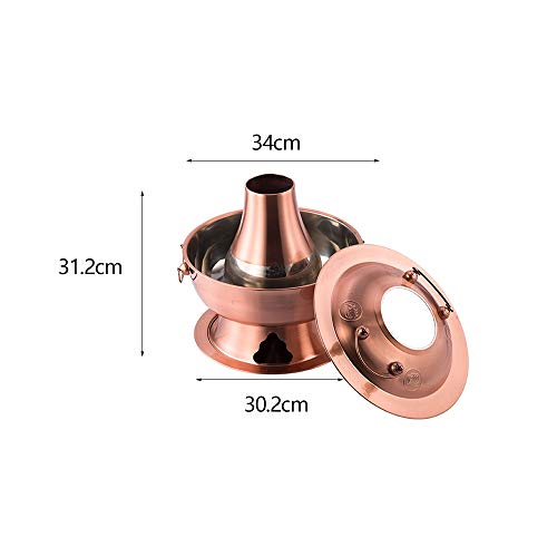 Olla Caliente de Cobre para Hot Pot Tradicional 34 cm miniatura 2