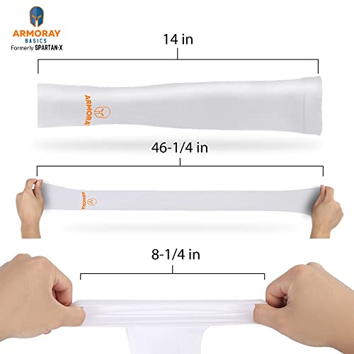 Image of ARMORAY Arm Sleeves for Men and Women - UV Sun Protection Cooling Compression - Tattoo Cover Up Sleeve for Daily Wear & Work