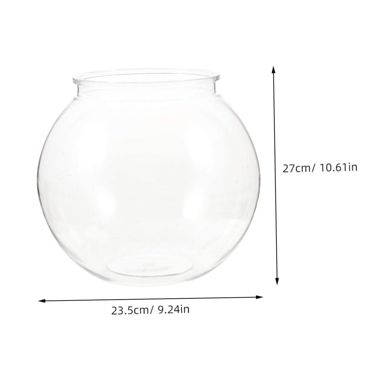 Housoutil Acuario Pequeño Transparente De Pecera Redonda Decorativa para Hogar y Oficina Tanque De Peces Dorados y Betta Decorativo y Resistente
