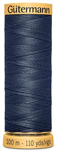 Hilo Natural de Algodón Gutermann 110 yd, Azul Pizarra miniatura 1