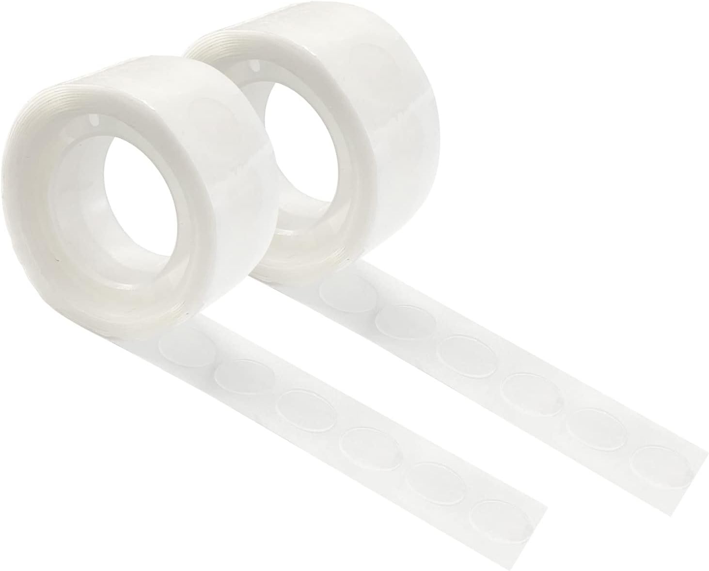 HANWER 200 PCS Glue Points for Balloons, Removable Sticky Point Tape, Adhesive Double Sided Clear dots for Craft Decoration