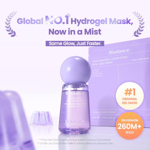 Image of BIODANCE Caviar PDRN Jelly Serum Mist, Hydrating Face Mist, Revitalizing & Radiance Face Spray, Sprayable Hydrogel, Travel Essentials & Self Care Gifts for Women, Korean Skin Care | 1.69 fl.oz