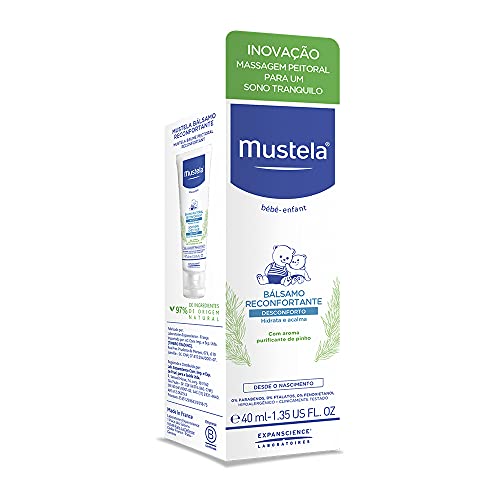 Mustela Bálsamo Reconfortante 40Ml Para Massagem Peitoral Nos Bebês Conforto De Gripes E Resfriados