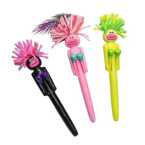 Stylos de boxe pour enfants Lot de 3 stylos à bille noir pour l'école et le dessin
