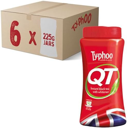 Typhoo QT • Instant One Cup Tea with Whitener • 6 x 225g Tub