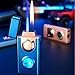 Voice-Controlled Butane Lighter, Soft Flame + Jet Flame, 4 Intelligent Ignition Modes, Blue Light Visible air Window, Suitable for Candles and Camping.(White)