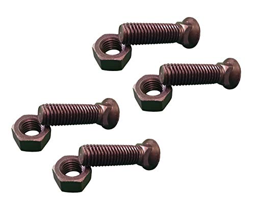 4 - Plow Bolt & Nut for Blades/Cutting Edge, 5/8-11x2 1/4 - Grade 8, Dome Head